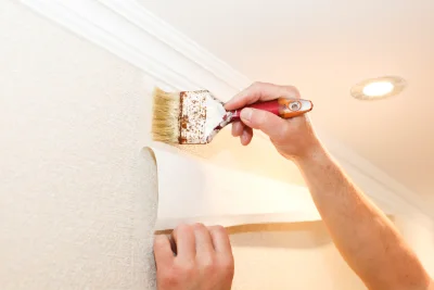 Pose de papier peint à Luze — revêtements muraux et toiles de verre
